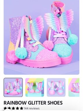 Rainbow glitter shoes